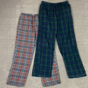 LL Bean Scotch Plaid Sleep Pants Pajama Bottoms Lot of 2 Men's Medium Loungewear
